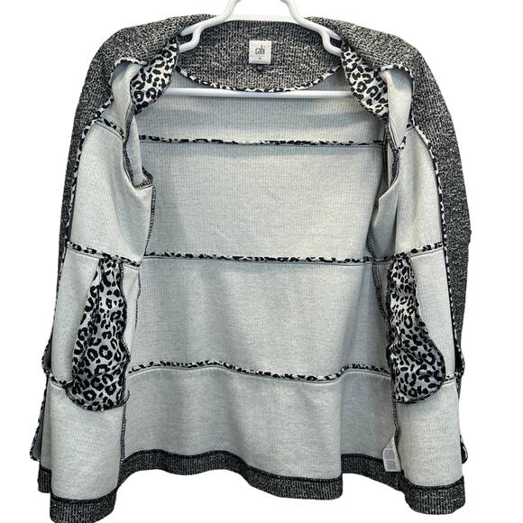 CAbi The Times Jacket Black Grey M Ribbed Soft Stretchy Ribbed 3/4 Length Modern - Picture 11 of 12
